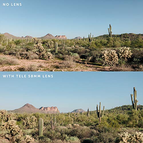 Momentスマホカメラ用 テレレンズ 58mm望遠レンズ iPhone, Galaxy, Pixel, OnePlus端末用 DSLR級の撮影に