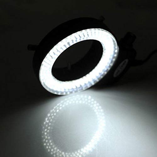 Shengshou LEDリング照明ライト 実体顕微鏡用LED照明装置 144 LEDビーズ 光源輝度調整可能 実体顕微鏡用二重巻き 顕微鏡カメラ レンズの直径30mm-63mm用