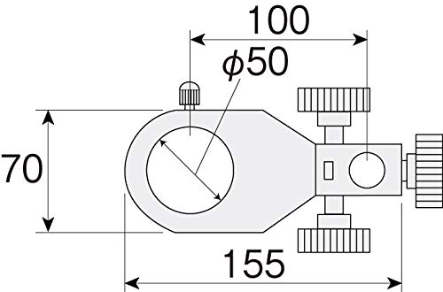 ホーザン(HOZAN) ホルダー 光学機器用部品 支柱径:20mmφ 鏡筒取付径:50mmΦ スライド幅:30mm   L-509