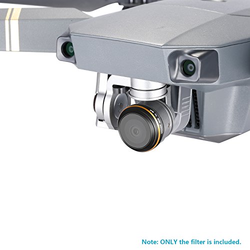 Neewer ND8レンズフィルター　DJI Mavic Drone Quadcopterに対応　マルチコーティング　防水　光学ガラス製　アルミニウム合金フレーム（ブラック/ゴールド）