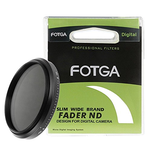 FOTGA 67mm 、 可変式 ND (減光) フィルター、減光範囲ND2~ND400 、光量調節用、中性密度、薄枠設計、67mm