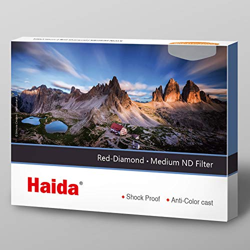 Haida 角形フィルター レッドダイヤモンド ミディアムグラデーション ND0.6(4x) フィルター 100*150mm HD4281 M10シリーズ専用 光量調節 部分減光用 光学ガラス使用 撥水防汚ナノコーティング 【国内正規品】