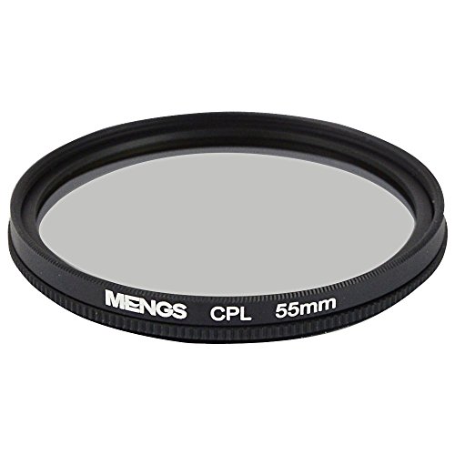 [MENGS] 55mm アルミフレーム付き CPL レンズフィルター と円形偏光フィルタープロテクター ，ユニバーサル デジタルカメラ用