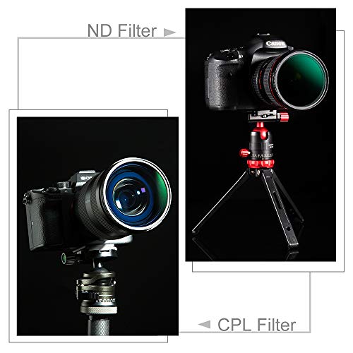 ND1000+CPLフィルター 2枚セット 58mm 光学ガラス製 K&F Conceptメーカー直営店