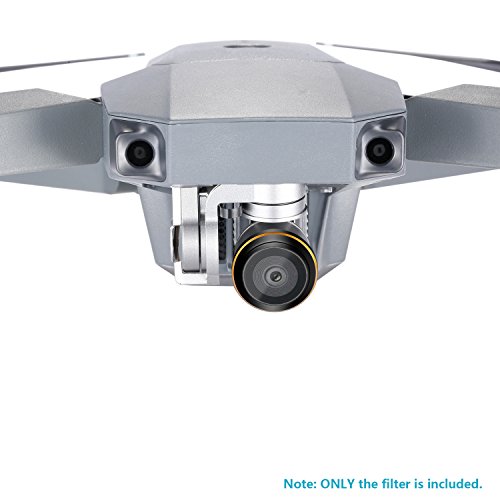 Neewer UVレンズフィルター　DJI Mavic Drone Quadcopterに対応　マルチコーティング　防水　光学ガラス製　アルミニウム合金フレーム（ブラック/ゴールド）