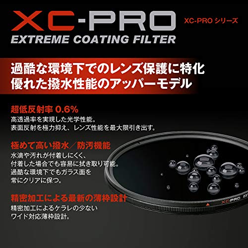 HAKUBA PLフィルター 67mm サーキュラーPL 反射率 0.6% 色ムラなし コントラスト強調 反射除去 撥水防汚 薄枠 日本製 XC-PRO CF-XCPRCPL67
