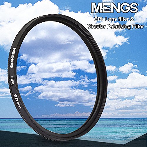 [MENGS] 67mm アルミフレーム付き CPL レンズフィルター と円形偏光フィルタープロテクター ，ユニバーサル デジタルカメラ用