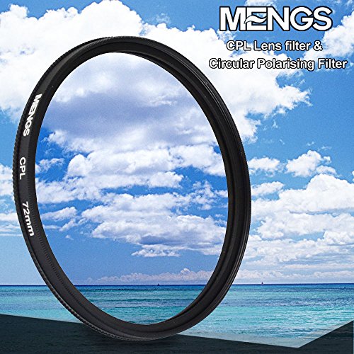 [MENGS] 72mm アルミフレーム付き CPL レンズフィルター と円形偏光フィルタープロテクター ，ユニバーサル デジタルカメラ用