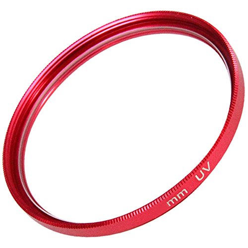 エフフォト F-Foto プロテクト レンズ フィルター スリムタイプ レッド 各社対応 薄型 UV保護フィルター 赤枠 (67mm, レッド) F67-RED