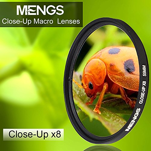 [MENGS] 55mm カメラ用フィルター (Macro Close-Up X8) アルミフレーム付きレンズフィルター，ユニバーサル カメラ と DSLR カメラボディ用