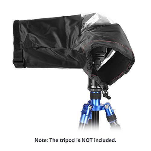 Neewer プロカメラレインカバー　シールドコート プロテクタースリーブ　防塵/防水可　ナイロン製レインウェア　大型のCanon、Nikon、Sony、Pentax、Sigma、Tamron などのDSLRカメラに対応　「黒色」