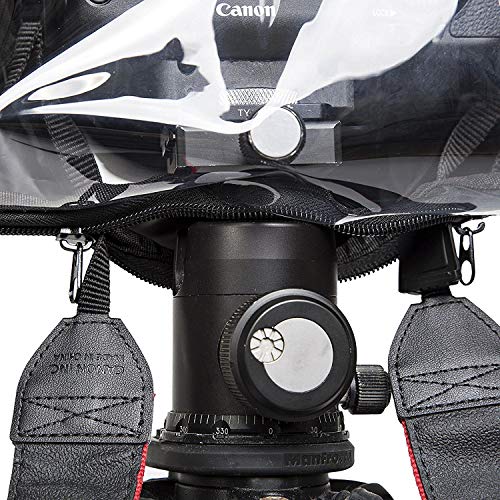 Htwon カメラレインカバー カメラ レインジャケット レインカバー 軽量薄柔らかな素材 フレキシブル 防水防塵 簡単操作 カメラ 一眼レフ用