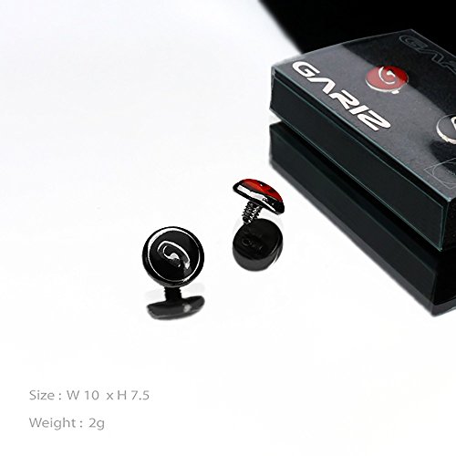 GARIZ ソフトレリーズボタン(ネジ式) 10mm ブラック&レッドセット XA-SB2