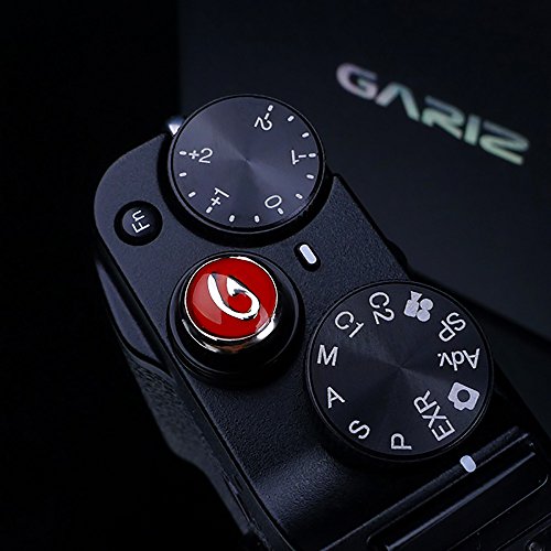 GARIZ ソフトレリーズボタン(ネジ式) 10mm ブラック&レッドセット XA-SB2