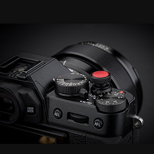 2個セット ソフトレリーズ シャッターボタン 黒 ＋ 赤 各社 カメラ 対応 Fujifilm X-T30 X-T20 X-T3 X-T2 X-T10 X-Pro2 X-Pro1 X100F X-E3 X100T Nikon Df Sony RX10 IV III II RX1R Canon