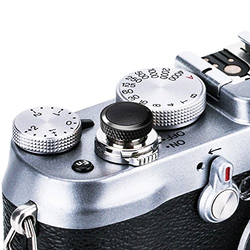 ソフトレリーズ シャッターボタン ブラック Fuji Fujifilm X-T30 X-T20 X-T3 X-T2 X-T10 X-Pro2 X-Pro1 X100F X-E3 X100T X30 X20 Nikon Df Olympus OM-1 Sony RX10 IV III II RX1R Leica M10