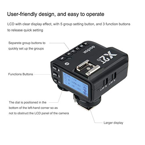【GODOX 正規代理店/日本語説明書付】Godox X2T-O TTLワイヤレスフラッシュトリガーOlympus＆Panasonicカメラ対応品 1 / 8000s HSS機能 5つの専用グループボタン、3つ対応の機能ボタンでクイック設定可能