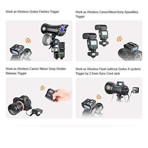 【GODOX 正規代理店/日本語説明書付】Godox X2T-C TTLワイヤレスフラッシュトリガー Canon カメラ対応品 1 / 8000s HSS機能 5つの専用グループボタン、3つ対応の機能ボタンでクイック設定可能