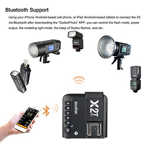【GODOX 正規代理店/日本語説明書付】Godox X2T-F TTLワイヤレスフラッシュトリガー Fujifilm カメラ対応品 1 / 8000s HSS機能 5つの専用グループボタン、3つ対応の機能ボタンでクイック設定可能