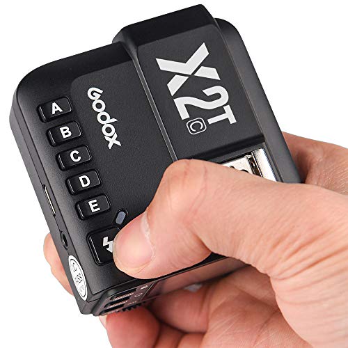 【正規品 技適マーク付き日本語説明書PDF档】Godox X2T-C TTL 1/8000 HSSワイヤレスフラッシュトリガー Bluetooth接続 ホットシューロック TCM機能 5つの独立したグループボタン(キヤノンカメラ用X2T-C)