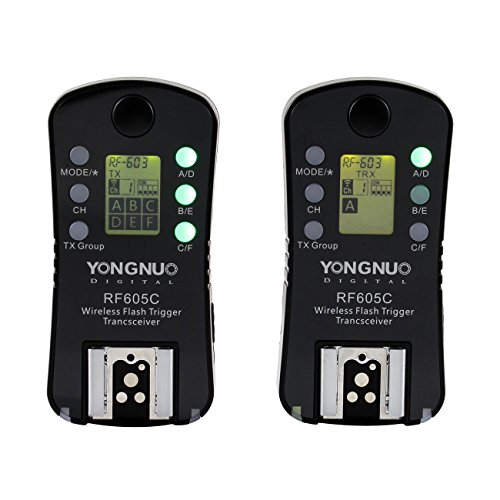 YONGNUO製 RF-605 Wireless Flash Trigger ワイヤレスフラッシュトリガー スピードライトトランスミッター Canonデジタル一眼レフカメラ用 フラッシュ ディフューザー搭載
