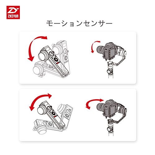 ZHIYUN Crane 2用リモコン モーションセンサーリモコン カメラジンバルアクセサリー ワイヤレス制御 25時間作業可