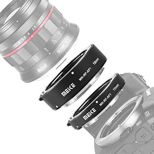 MEIKE MK-RF-AF1オートフォーカスマクロエクステンションチューブ すべてのCanon EOS AFフルフレームシリーズカメラCanon RFマウントカメラEOS-R EOS-RPに対応 (11mm+18mm)