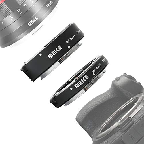 Meike MK-Z-AF1 AFオートフォーカスマクロメタルエクステンションチューブアダプターリング（11mm + 18mm）Nikon ZシリーズマイクロカメラZ6 Z7