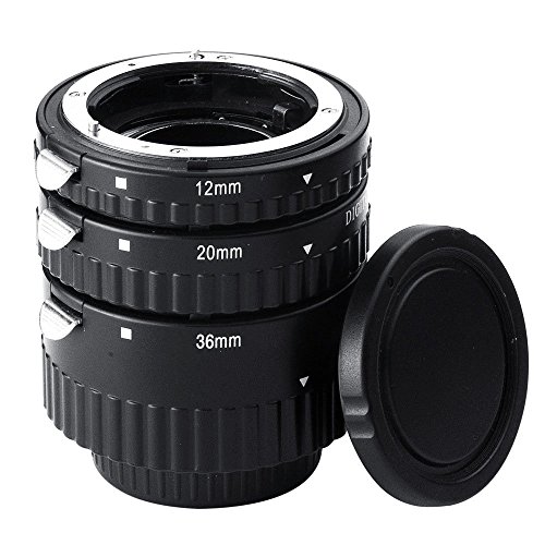 Mcoplus MK-N-AF-BニコンDSLRカメラ用クローズアップリングプラスチックAFマクロ延長チューブセット12mm / 20mm / 36mm d7100 d5200 d3100 d800 d90 d800e d5100 d7000