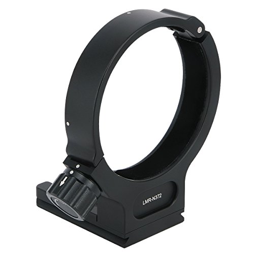 Haoge LMR-N372 リング式三脚座 for ニコン Nikon AF-S NIKKOR 70-200mm f/4G ED VR and AF-S 300mm F/4E PF ED VR レンズ アルカスイスプレート雲台互換 置き換えるNikon RT-1