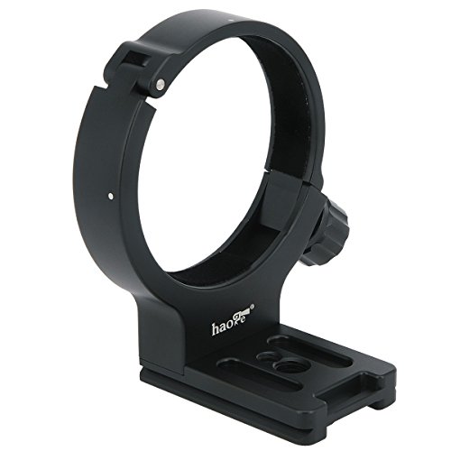 Haoge LMR-N372 リング式三脚座 for ニコン Nikon AF-S NIKKOR 70-200mm f/4G ED VR and AF-S 300mm F/4E PF ED VR レンズ アルカスイスプレート雲台互換 置き換えるNikon RT-1