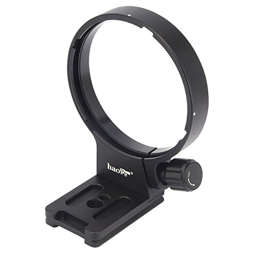 Haoge LMR-N843 リング式三脚座 for ニコン Nikon AF-S NIKKOR 300mm F/4D IF-ED 兼 Nikon AF 80-400mm f/4.5-5.6D ED VR 超望遠ズームレンズ アルカスイスプレート雲台互換