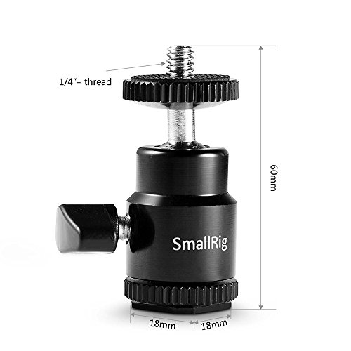 SmallRig 自由雲台 マイクロボール雲台 ボール雲台 1/4ネジ付き 360°回転可能 耐荷重3kg キヤノン/ニコン/オリンパス/ペンタックス/パナソニック/富士フイルム/コダック対応 -761