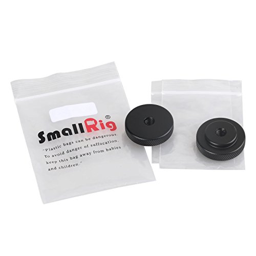 SMALLRIG 1/4止めメスネジ ロックナットアダプター バレルナット 三脚用 2個入り-877