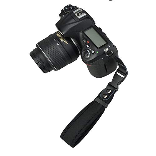 ハンドストラップ リストストラップ カメラ/デジタルカメラ/一眼レフ用 ストラップ 弾力 クッション 取り外し 調整可能 滑り止め ブラック