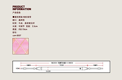 カムイン(cam-in) カメラストラップ GNS009 汎用型 A1709 アーガイル ピンクイエロー コットン CAM8307