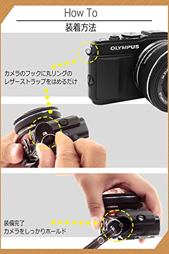 【 ハンドメイド レザーストラップ 】WhiteLeaf レザー ハンドストラップ カメラ シンプル 高級 ギフトボックス仕様（ブラウン）