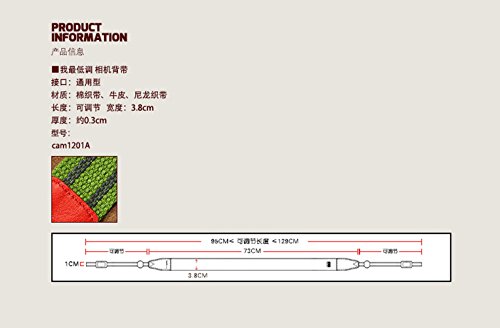 カムイン(cam-in) カメラストラップ 滑り止めシリーズ GCS203 汎用 A9315 38mm イエローグリーン コットン CAM1209A-3