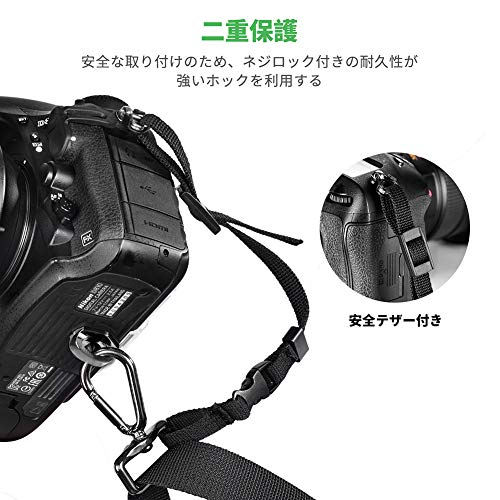 カメラストラップ Zecti 肩掛け 速写ストラップ 一眼レフ ミラーレスDSLR デジタルカメラなどに対応 負担軽減 滑り止め 落下防止 撮影安心