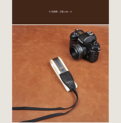 カムイン(cam-in) カメラストラップ GNS002 超快適型 汎用型 B1502 シルケット /ブルー /グリーン /ホワイトの組み合わせ ナイロン CAM8154