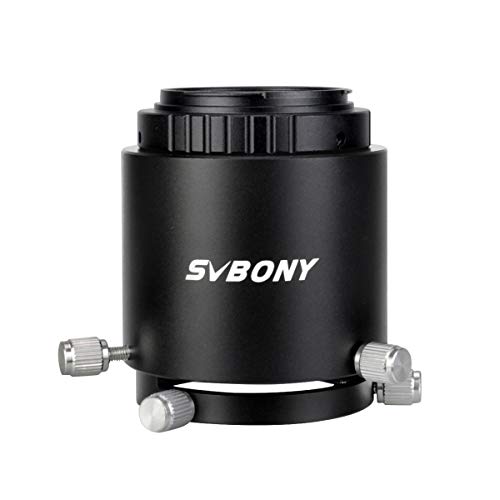 SVBONY SV123望遠鏡フィールドスコープ用 撮影用スリーブ 撮影用アクセサリー ブラックTアダプタ Tマウント Tリング付き 外径49-58mm 伸び縮みでき 延長チューブ 伸び縮みでき カメラアダプター Canonデジタル一眼レフカメラ 互換性
