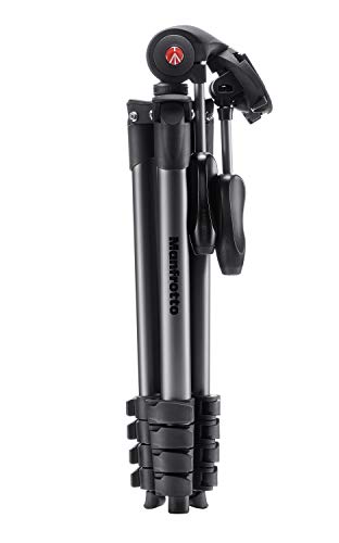 Manfrotto 三脚 スマートフォンアダプター付属 COMPACTアドバンス スマートフォンキット 3WAY雲台付属 アルミニウム 5段 ブラック MKSCOMPACTADVBK