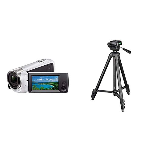 ソニー SONY ビデオカメラ HDR-CX470 32GB 光学30倍 ホワイト Handycam HDR-CX470 W12【Amazon限定ブランド】HAKUBA 三脚 4段 W-312 ブラック エディション 小型 3WAY雲台 アルミ W-312BK