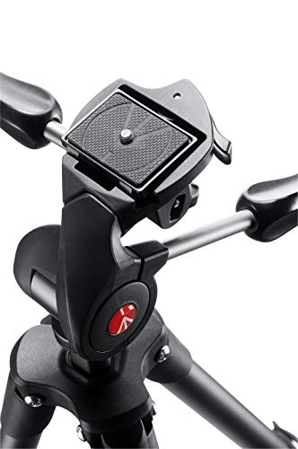 Manfrotto 三脚 スマートフォンアダプター付属 COMPACTアドバンス スマートフォンキット 3WAY雲台付属 アルミニウム 5段 ブラック MKSCOMPACTADVBK