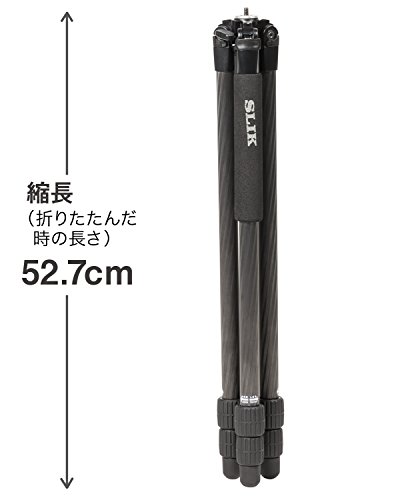【Amazon.co.jp限定】 SLIK カーボン三脚 ライトカーボン E63 脚のみ 3段 ナットロック式 22mmパイプ径 109120