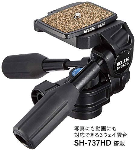 SLIK 三脚 スプリント 240 HD 4段 レバーロック クイックシュー式 動画対応3ウェイ雲台 ミラーレスカメラ用 101995