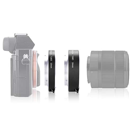 Neewer メタル製 オートフォーカス AFマクロエクステンションチューブセット 10mm/16mm Sony NEX E-Mountカメラに対応 例：a9 a7 a7II a7III a7RIII a7RII a7SII a6000 a6300 a6500