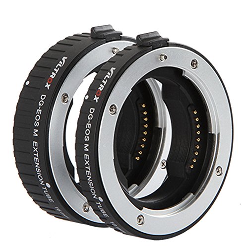 VILTROX DG-EOS M電子AF 接写リング マクロ延長チューブ オートフォーカス AFマイクロレンズ 10mm 16mm エクステンションチューブ リング 自動クローズアップリング DSLRカメラ キヤノンEF-Mマウント レンズ適用