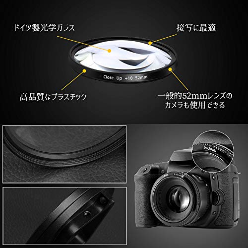 【Taisioner】GoPro HERO7/6/5用 10Xマクロ 拡大フィルター 52mm径 十倍拡大 両用マクロフィルター/レンズ