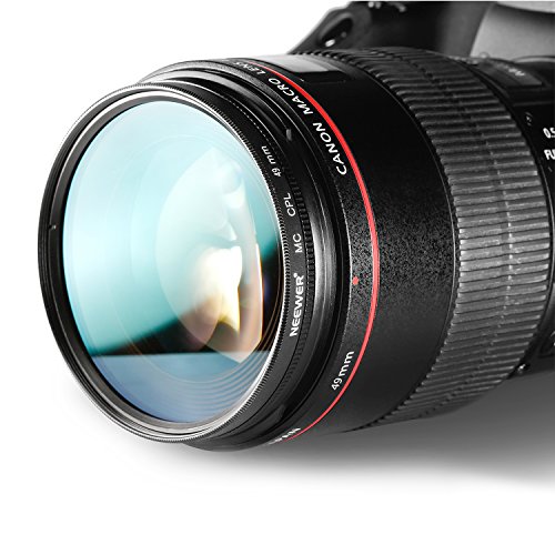 NEEWER 49MMレンズフィルターセット：UVフィルター+CPLフィルター+ND4フィルター+フィルター袋+クリーニングクロス　18-55MM、55-210MM、50MM、16MM、30MMレンズ付きのSony Alpha NEXカメラとCanon EF 50MM f/1.8 STMレンズに対応 【並行輸入品】